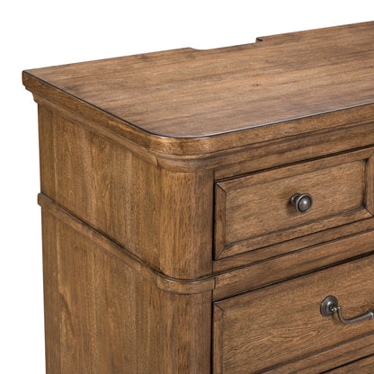 Harrison Heights - Nightstand With Charging Station - Sienna - Hornell Furniture Outlet