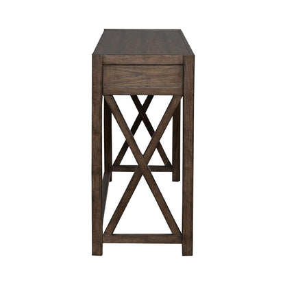 Lennox - Console Bar Table - Dark Brown - Hornell Furniture Outlet