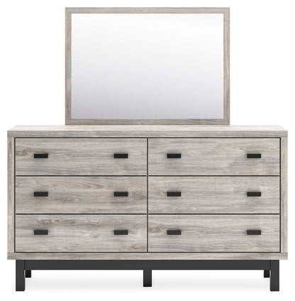 Vessalli - Gray - Dresser And Mirror - Hornell Furniture Outlet