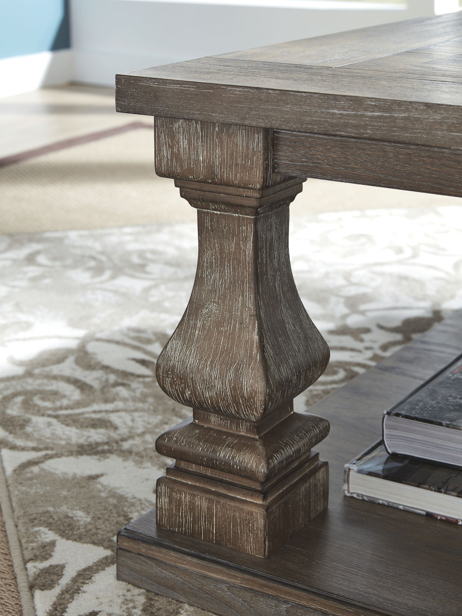 Johnelle - Gray - Rectangular Cocktail Table - Hornell Furniture Outlet
