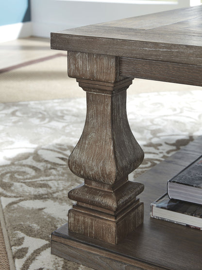 Johnelle - Gray - Rectangular Cocktail Table - Hornell Furniture Outlet