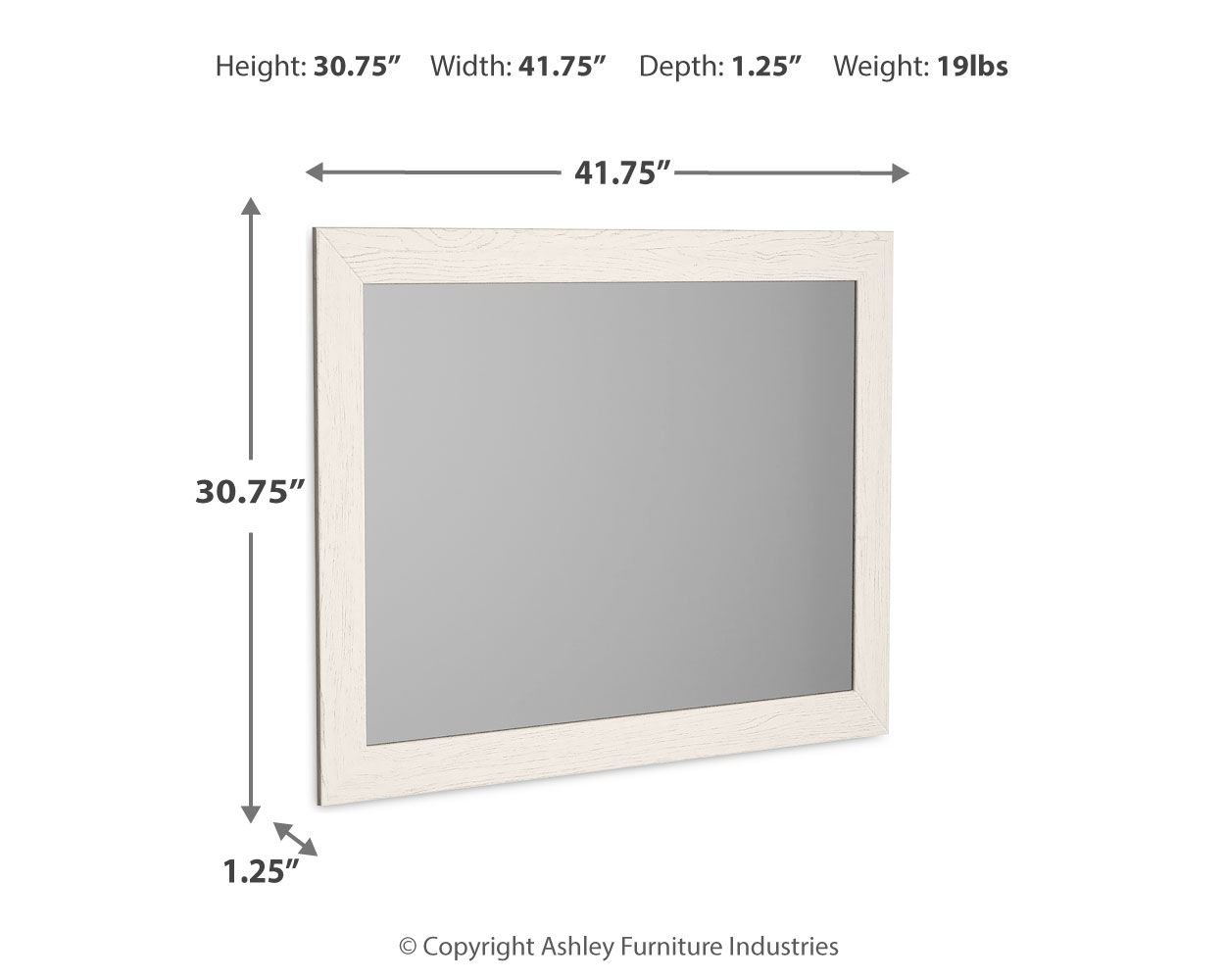 Stelsie - White - Bedroom Mirror - Hornell Furniture Outlet