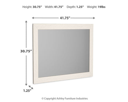 Stelsie - White - Bedroom Mirror - Hornell Furniture Outlet