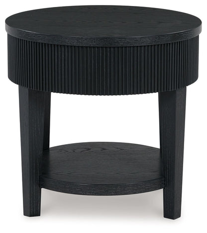 Marstream - Black - Round End Table - Hornell Furniture Outlet