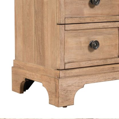 Haven Hills - Bedside Chest With Charging Station - Camel Beige - Hornell Furniture Outlet