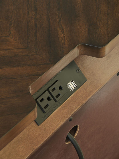 Royale - Nightstand With USB And Power Outlet - Dark Brown - Hornell Furniture Outlet