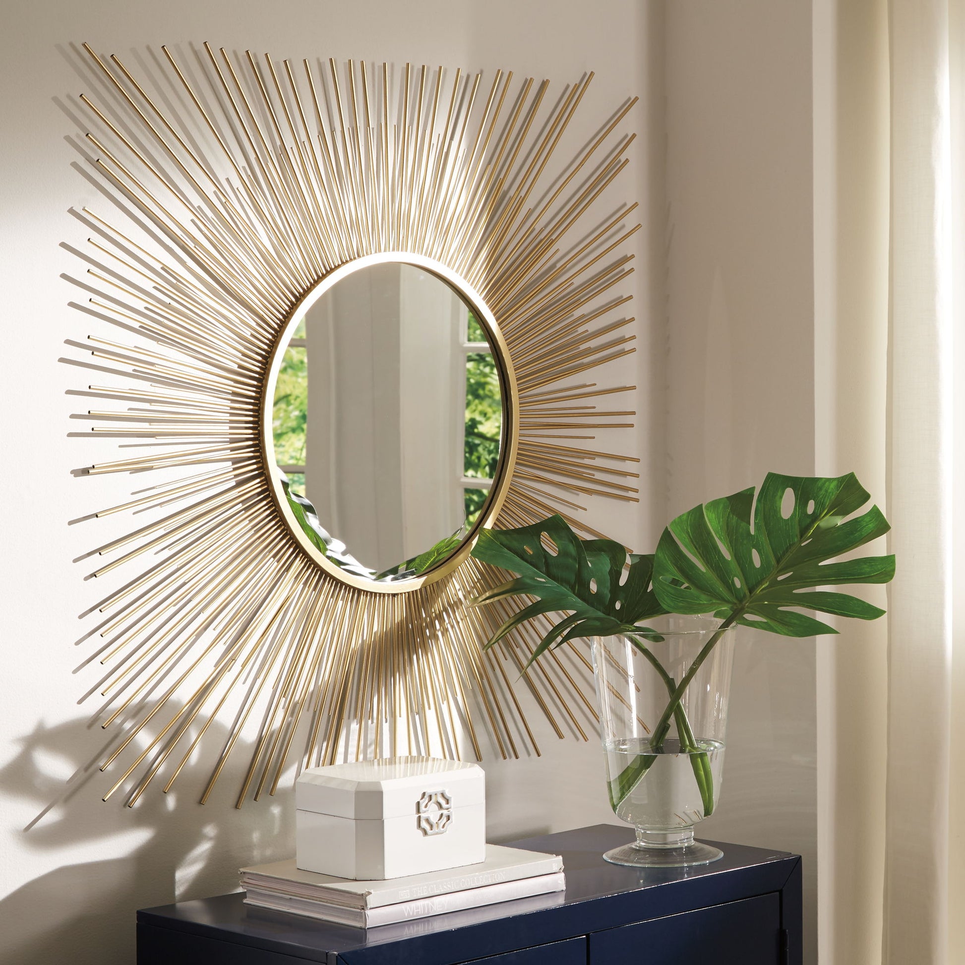 Elspeth - Accent Mirror - Gold Finish - Hornell Furniture Outlet