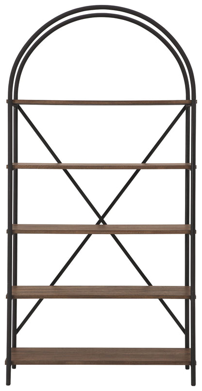 Galtbury - Brown / Black - Bookcase - Hornell Furniture Outlet