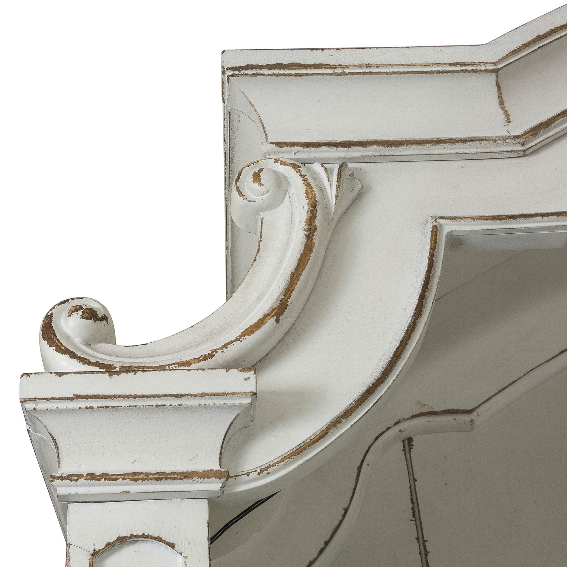Magnolia Manor - Arched Entertainment Hutch - White - Hornell Furniture Outlet