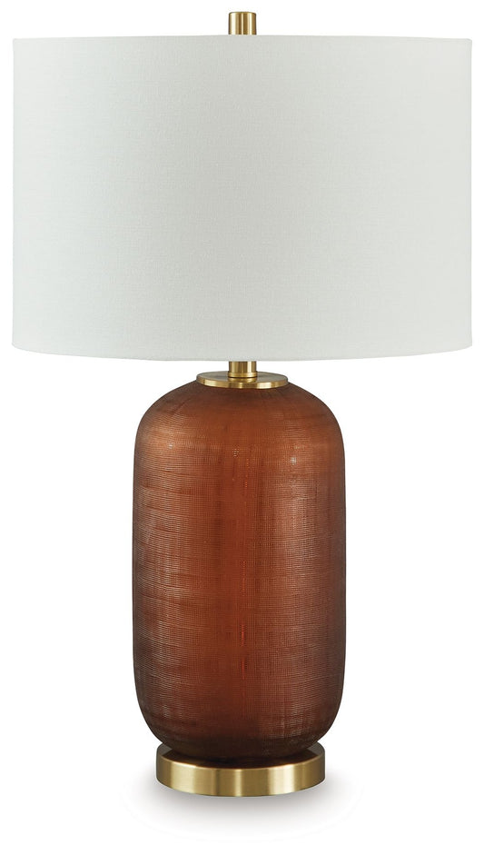Farberman - Amber - Glass Table Lamp - Hornell Furniture Outlet