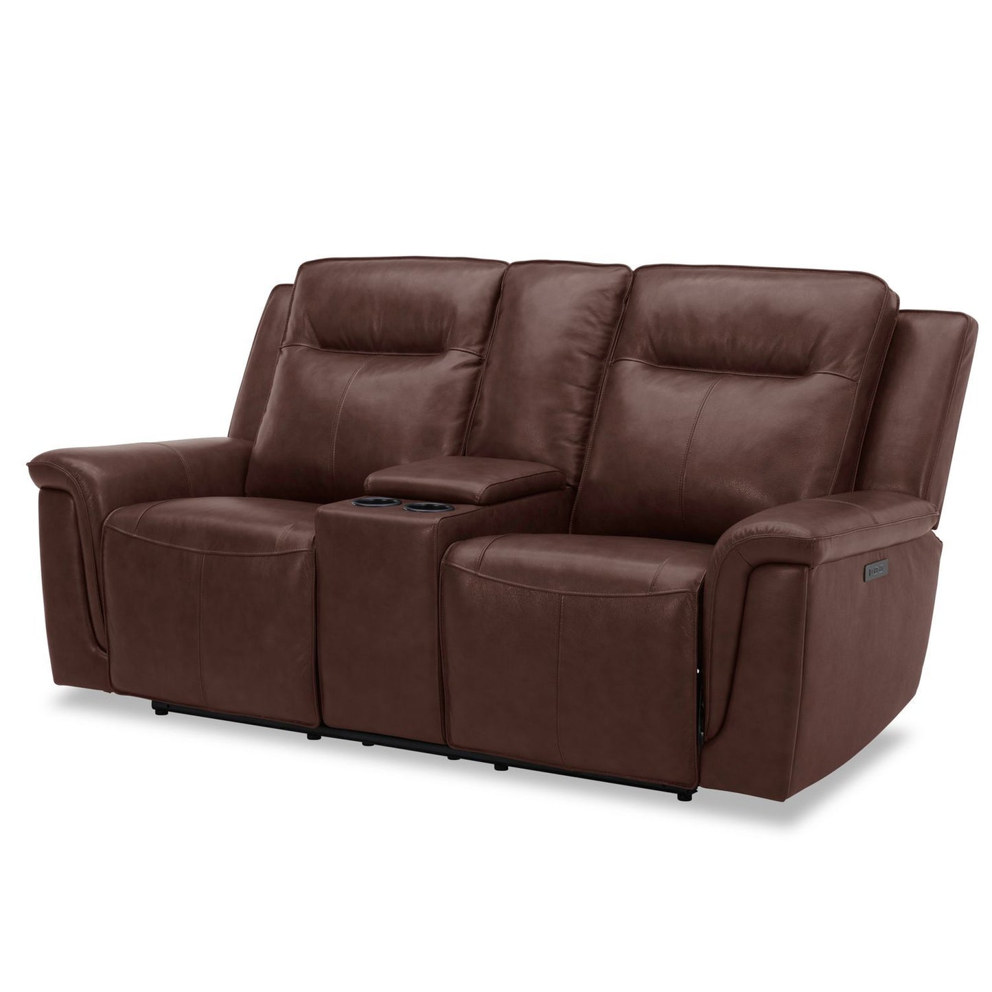 Avery - Loveseat With Console P2 - Cognac - Hornell Furniture Outlet