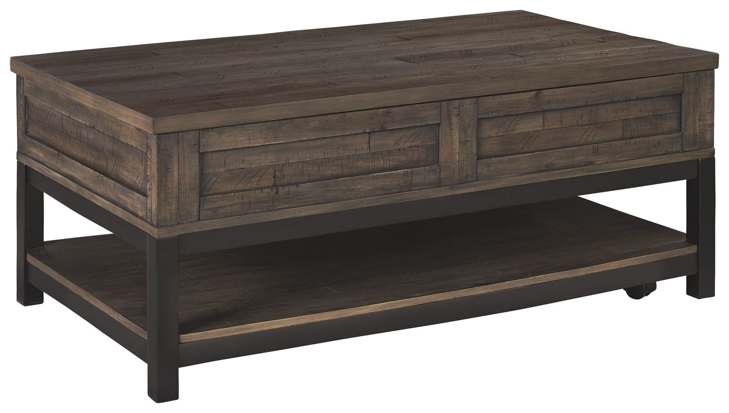 Johurst - Grayish Brown - LIFT TOP COCKTAIL TABLE - Hornell Furniture Outlet
