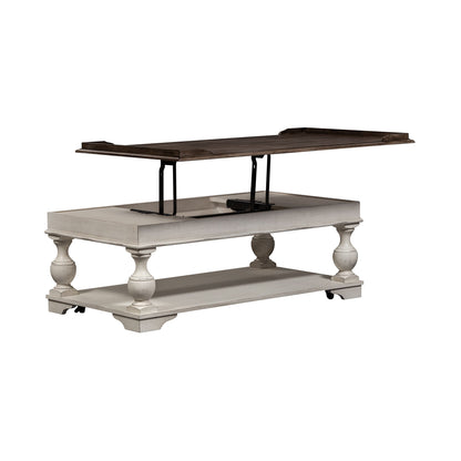 Abbey Road - Lift Top Cocktail Table - White - Hornell Furniture Outlet