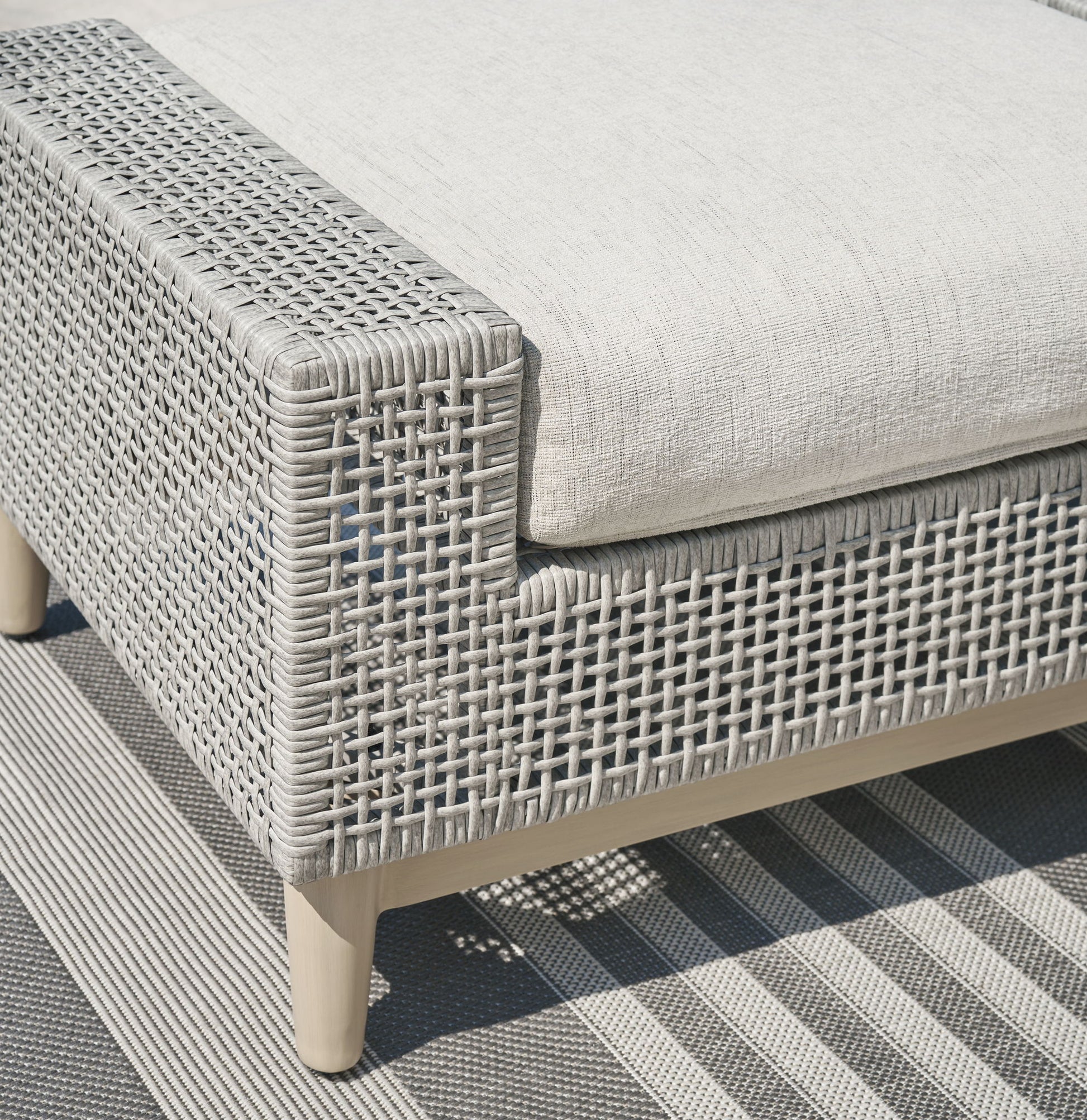 Seton Creek - Gray - Ottoman With Cushion - Hornell Furniture Outlet