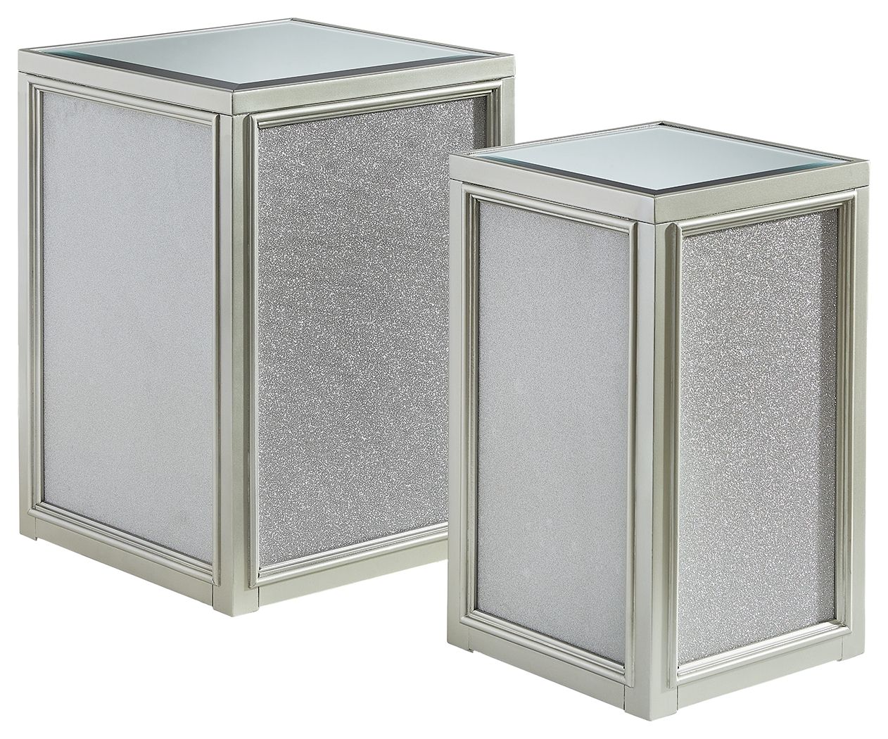 Traleena - Silver Finish - Nesting End Tables (Set of 2) - Hornell Furniture Outlet
