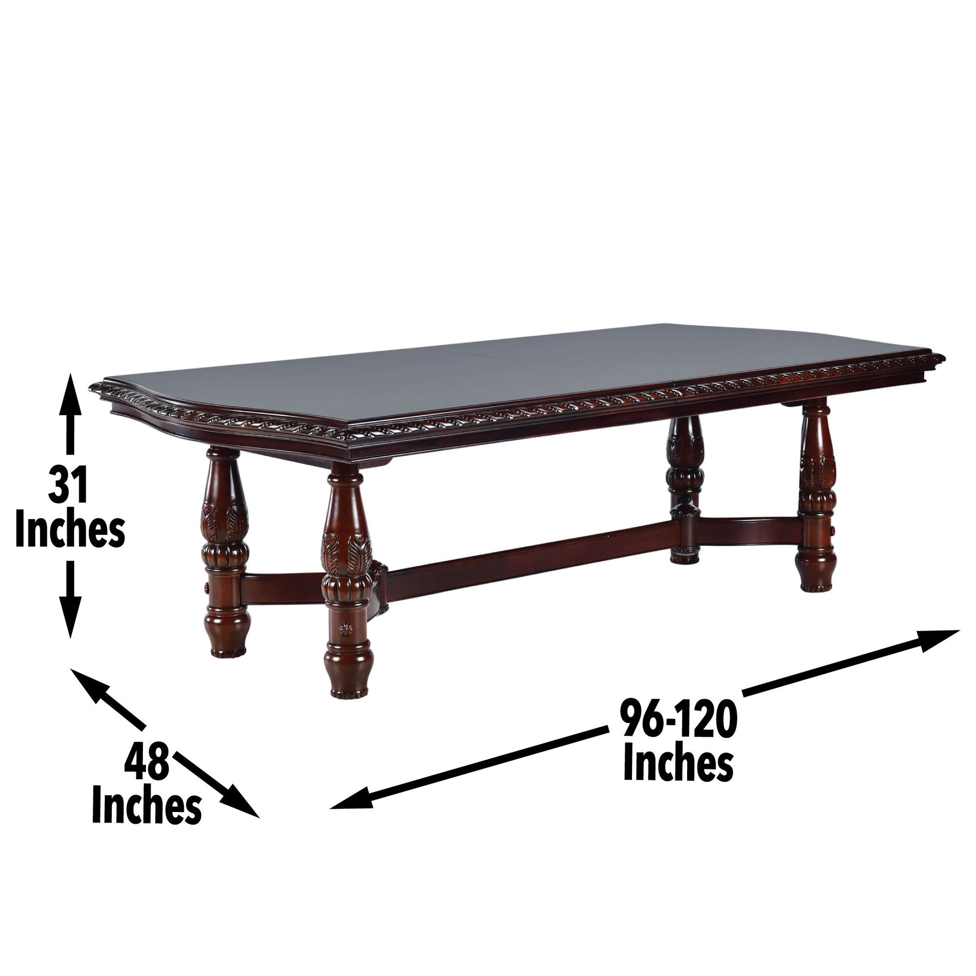 Antoinette - Ped Table With Leaf - Dark Brown - Hornell Furniture Outlet