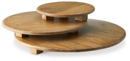 Kaidler - Brown - Tray Set (Set of 3) - Hornell Furniture Outlet