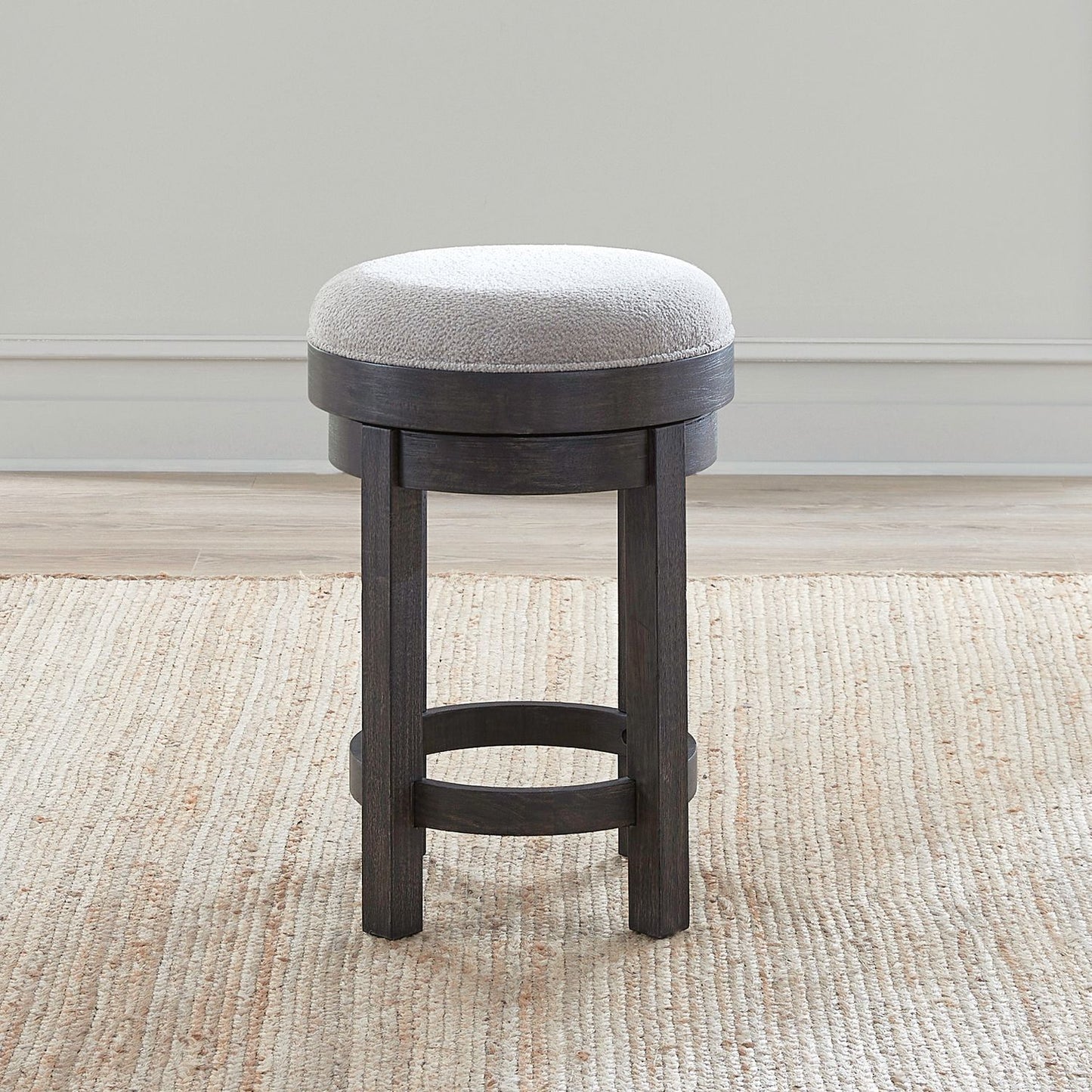 Weston - Upholstered Swivel Console Stool (RTA) - Brown - Hornell Furniture Outlet