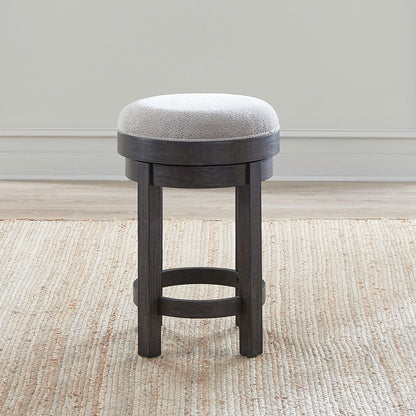 Weston - Upholstered Swivel Console Stool (RTA) - Brown - Hornell Furniture Outlet