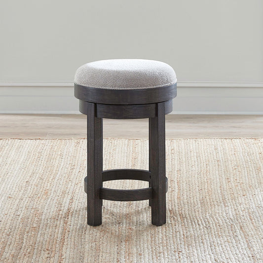 Weston - Upholstered Swivel Console Stool (RTA) - Brown - Hornell Furniture Outlet