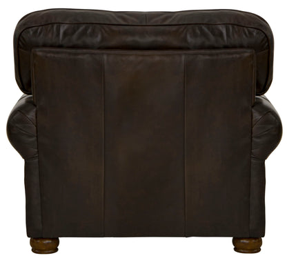 Roberto - Leather Chair - Cocoa - Hornell Furniture Outlet