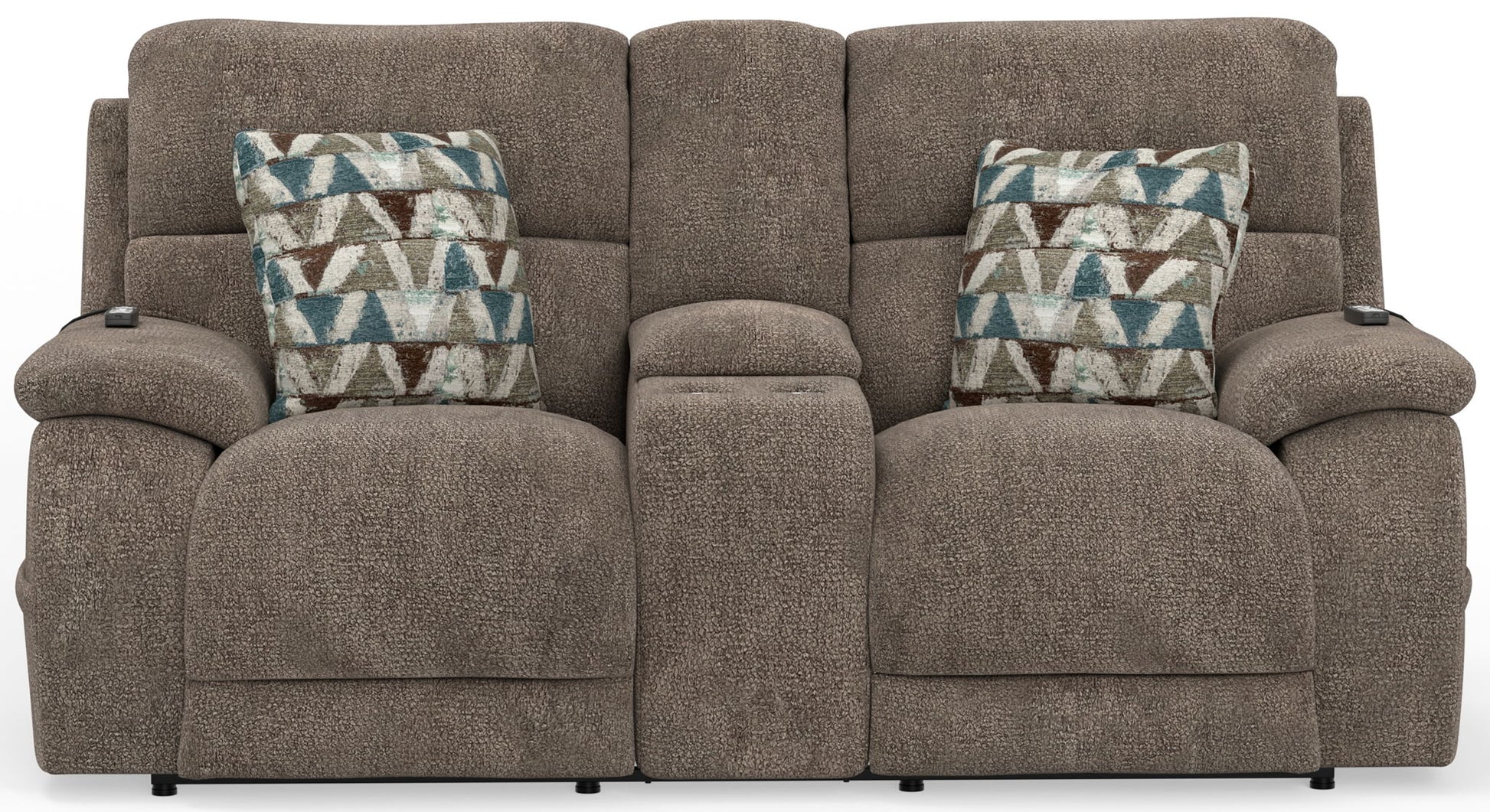 Joya - Power Zero Gravity Reclining Console Loveseat With Power Adjustable Headrest And CR3 Heat/Massage/Lumbar/ZG - Mushroom - Hornell Furniture Outlet