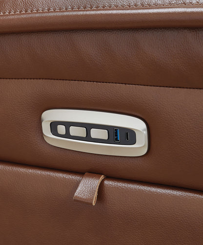 Healy Pier - Chocolate - Power Recliner / Adj Headrest - Hornell Furniture Outlet