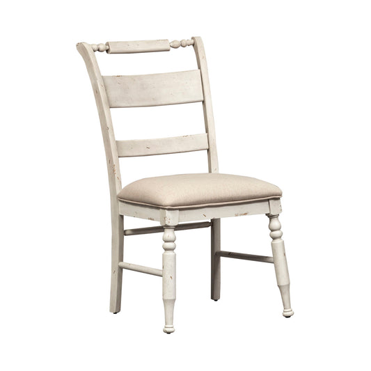 Whitney - Slat Back Side Chair - White - Hornell Furniture Outlet