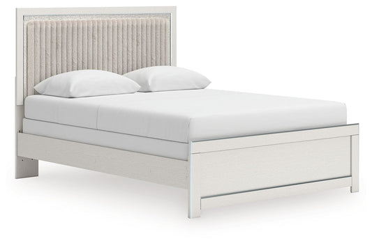 Zuraleus - Queen Upholstered Panel Bed - White - Hornell Furniture Outlet