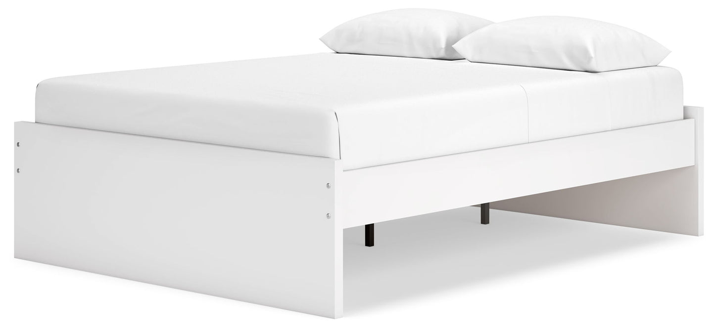 Onita - White - Queen Platform Bed - Hornell Furniture Outlet