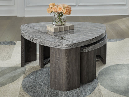 Surmour - Gray / Brown - Stacked Cocktail Table - Hornell Furniture Outlet