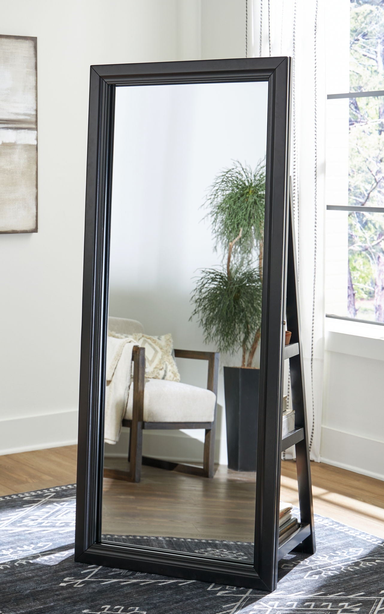 Evesen - Floor Standing Mirror/Storage - Hornell Furniture Outlet