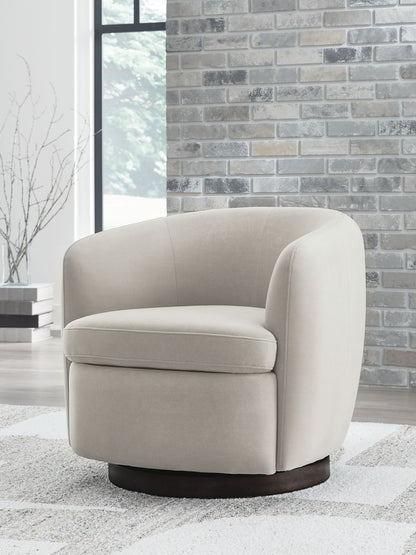 Annbury - Swivel Accent Chair - Light Beige - Hornell Furniture Outlet