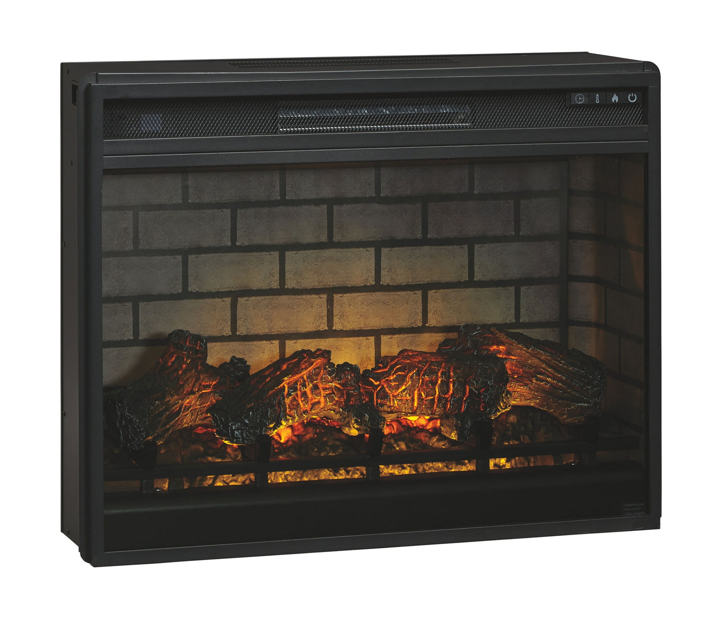 Roddinton - Dark Brown - 2 Pc. - 74" TV Stand with Electric Infrared Fireplace Insert - Hornell Furniture Outlet