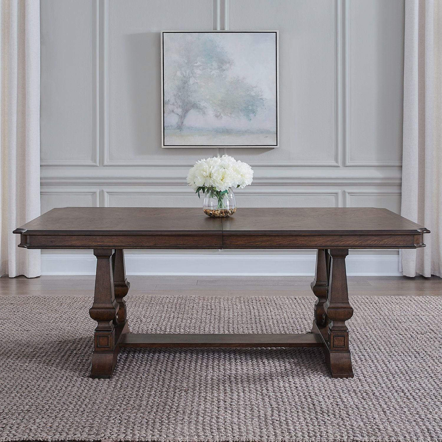 Provence Park - Trestle Table - Brown - Hornell Furniture Outlet