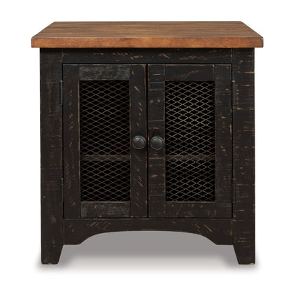Valebeck - Rectangular End Table - Black / Brown - Hornell Furniture Outlet