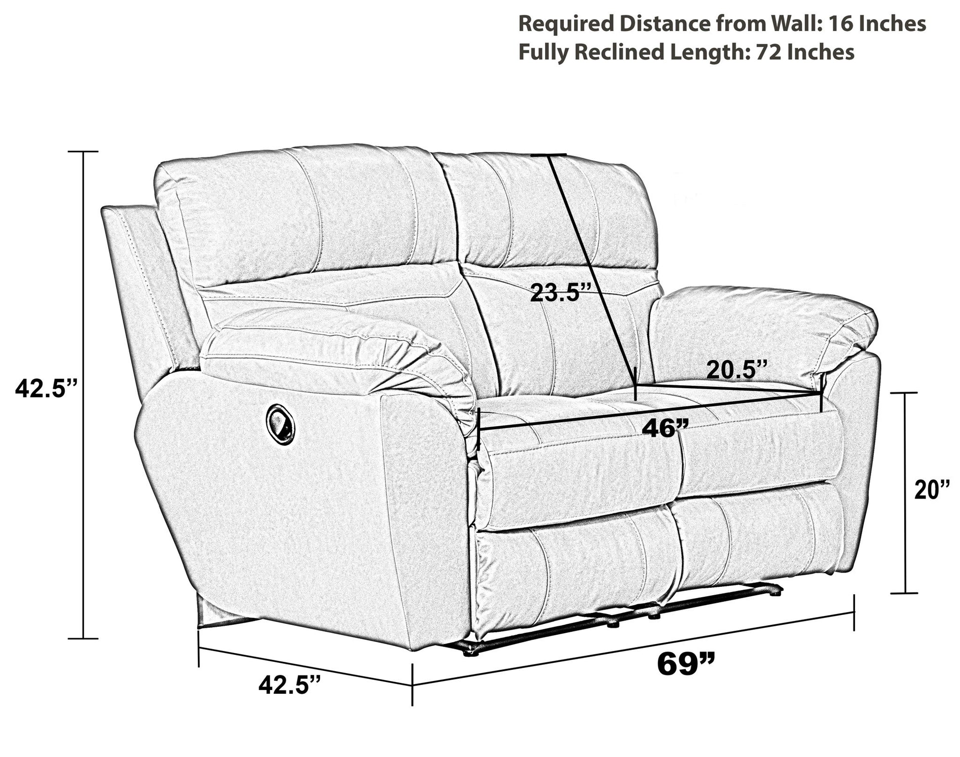 Costa - Lay Flat Reclining Loveseat - Hornell Furniture Outlet