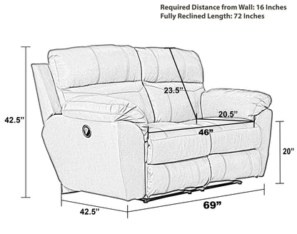 Costa - Lay Flat Reclining Loveseat - Hornell Furniture Outlet