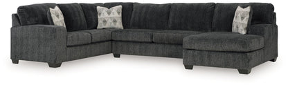 Hollyview - Shadow - 3 - Piece Sectional With Raf Corner Chaise - Hornell Furniture Outlet