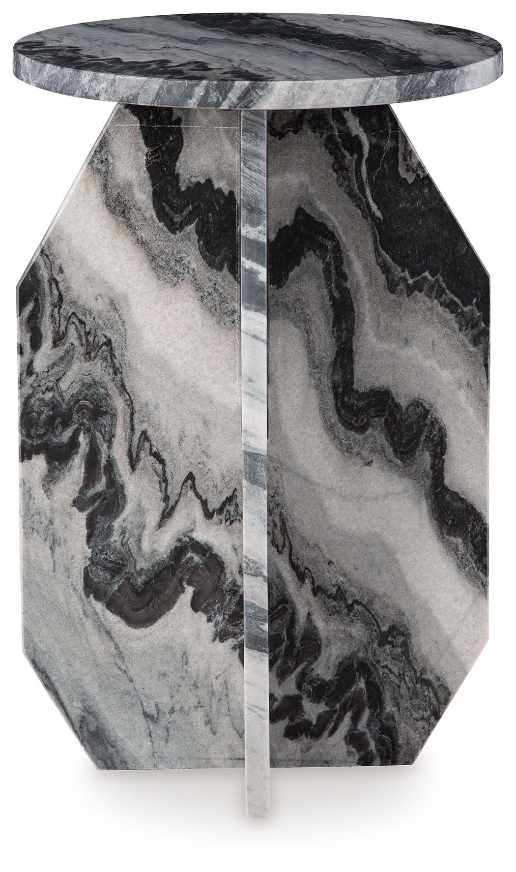 Wrenlane - Black / White / Taupe - Accent Table - Hornell Furniture Outlet