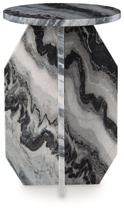 Wrenlane - Black / White / Taupe - Accent Table - Hornell Furniture Outlet