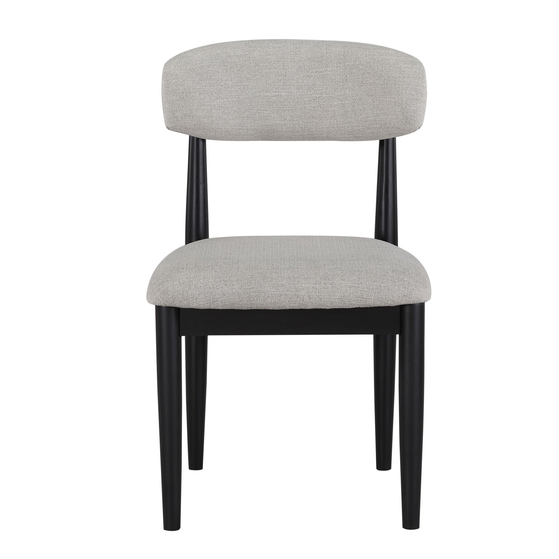 Magnolia - Upholstered Side Chair (Set of 2) - Black / Gray - Hornell Furniture Outlet