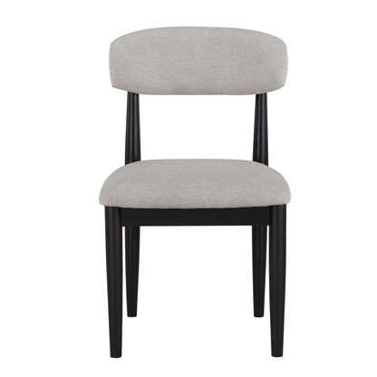 Magnolia - Upholstered Side Chair (Set of 2) - Black / Gray - Hornell Furniture Outlet
