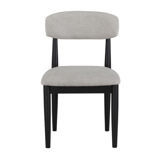 Magnolia - Upholstered Side Chair (Set of 2) - Black / Gray - Hornell Furniture Outlet
