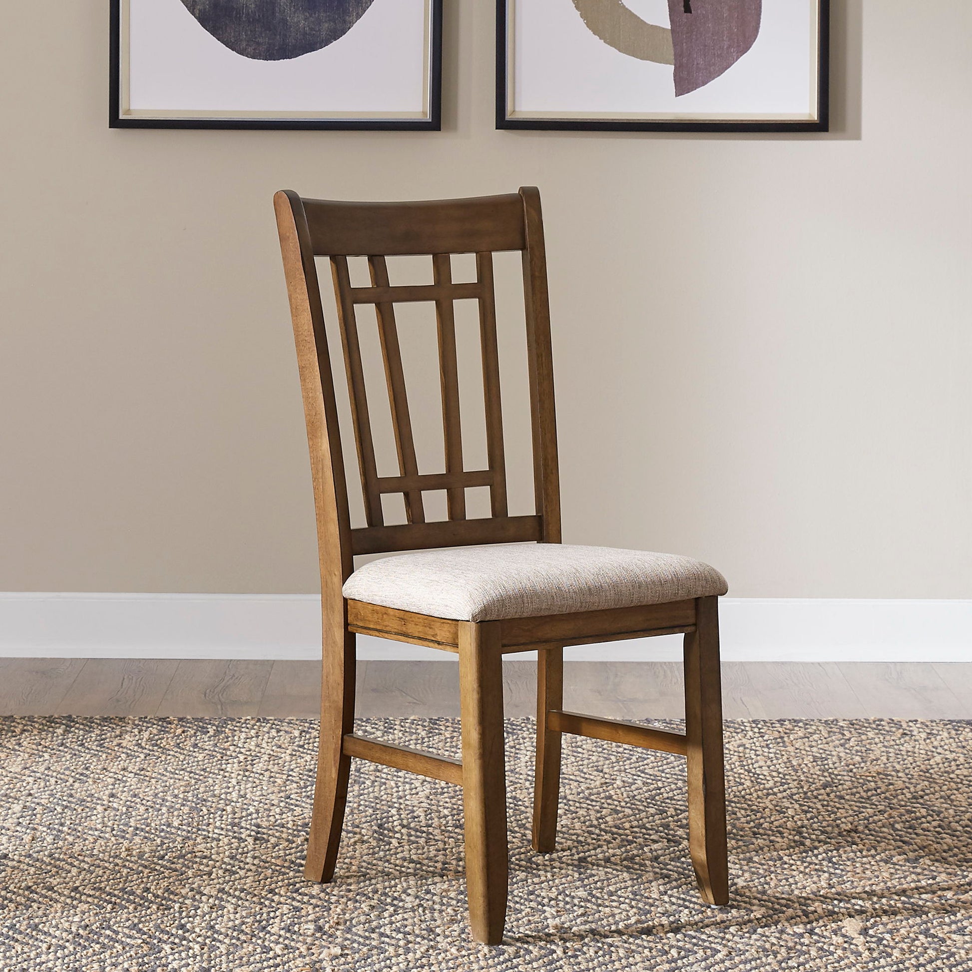 Santa Rosa - Lattice Back Side Chair - Light Brown - Hornell Furniture Outlet