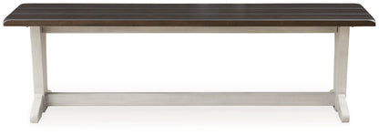 Darborn - Gray / Brown - Large Dining Room Bench - Hornell Furniture Outlet