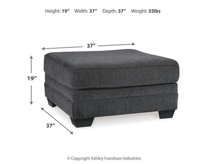 Tracling - Oversized Accent Ottoman - Slate - Hornell Furniture Outlet