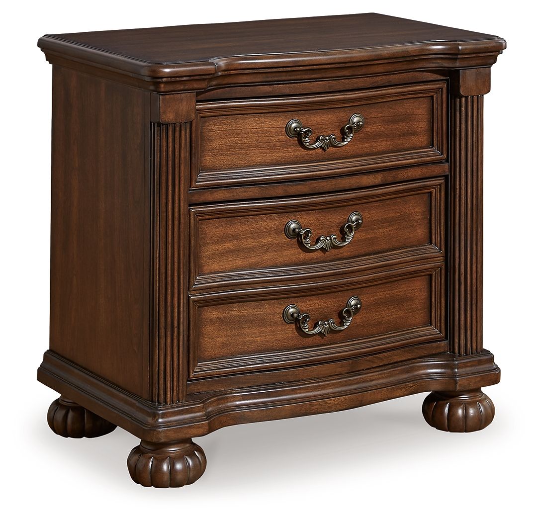Lavinton - Brown - Three Drawer Night Stand - Hornell Furniture Outlet