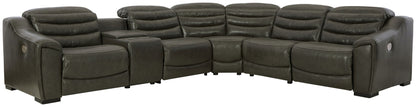 Center Line - Power Recliner Sectional - Hornell Furniture Outlet
