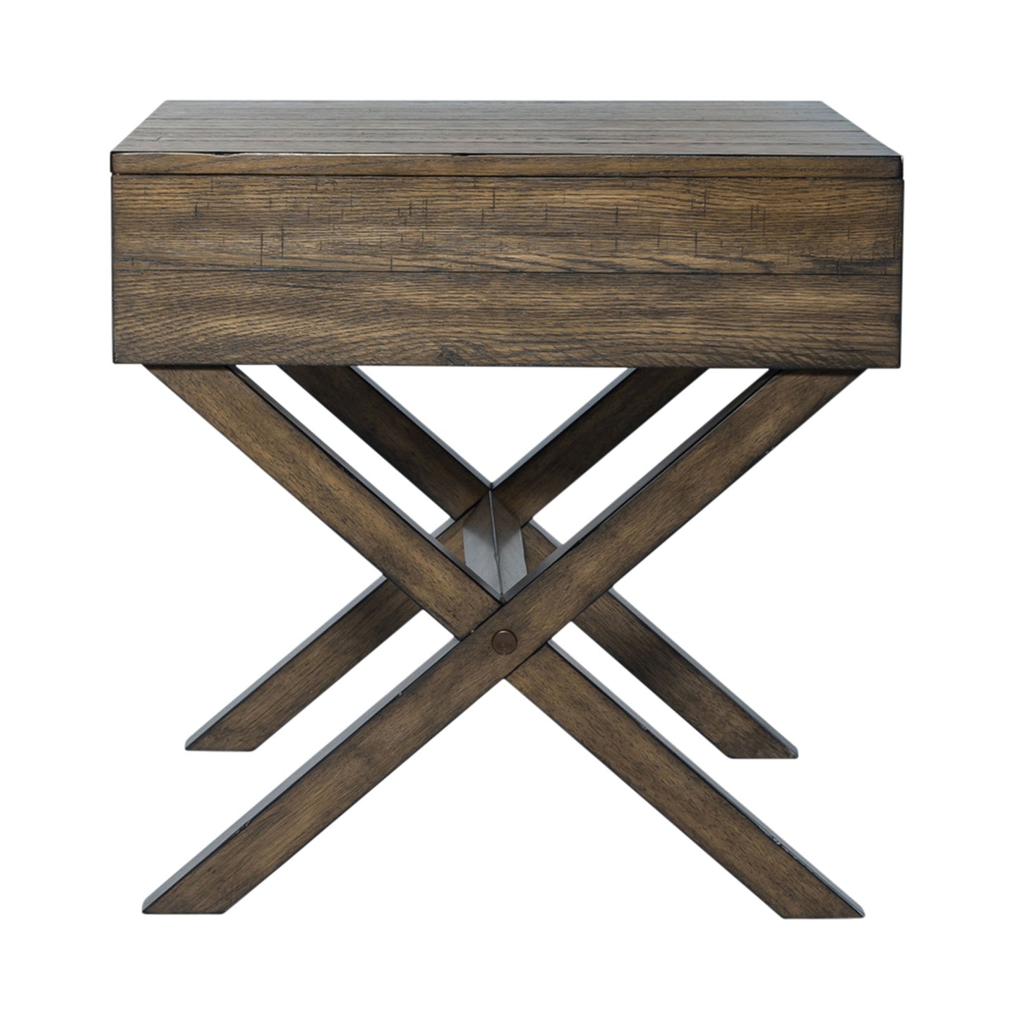 Lennox - Drawer End Table - Dark Brown - Hornell Furniture Outlet